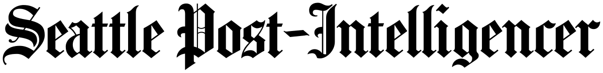 Seattle Post-Intelligencer logo in Gothic-style font.