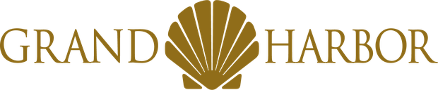 Grand Harbor logo — a gold scallop shell between the words Grand and Harbor.