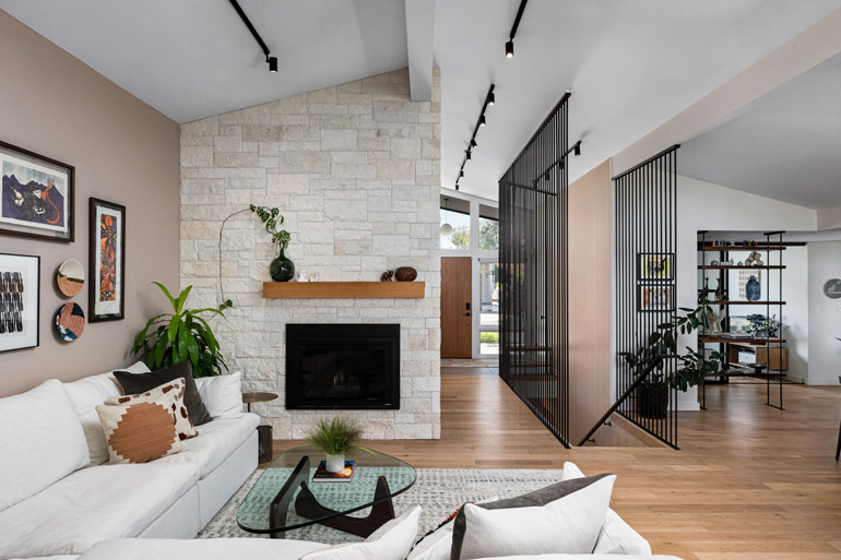 The renovated living area