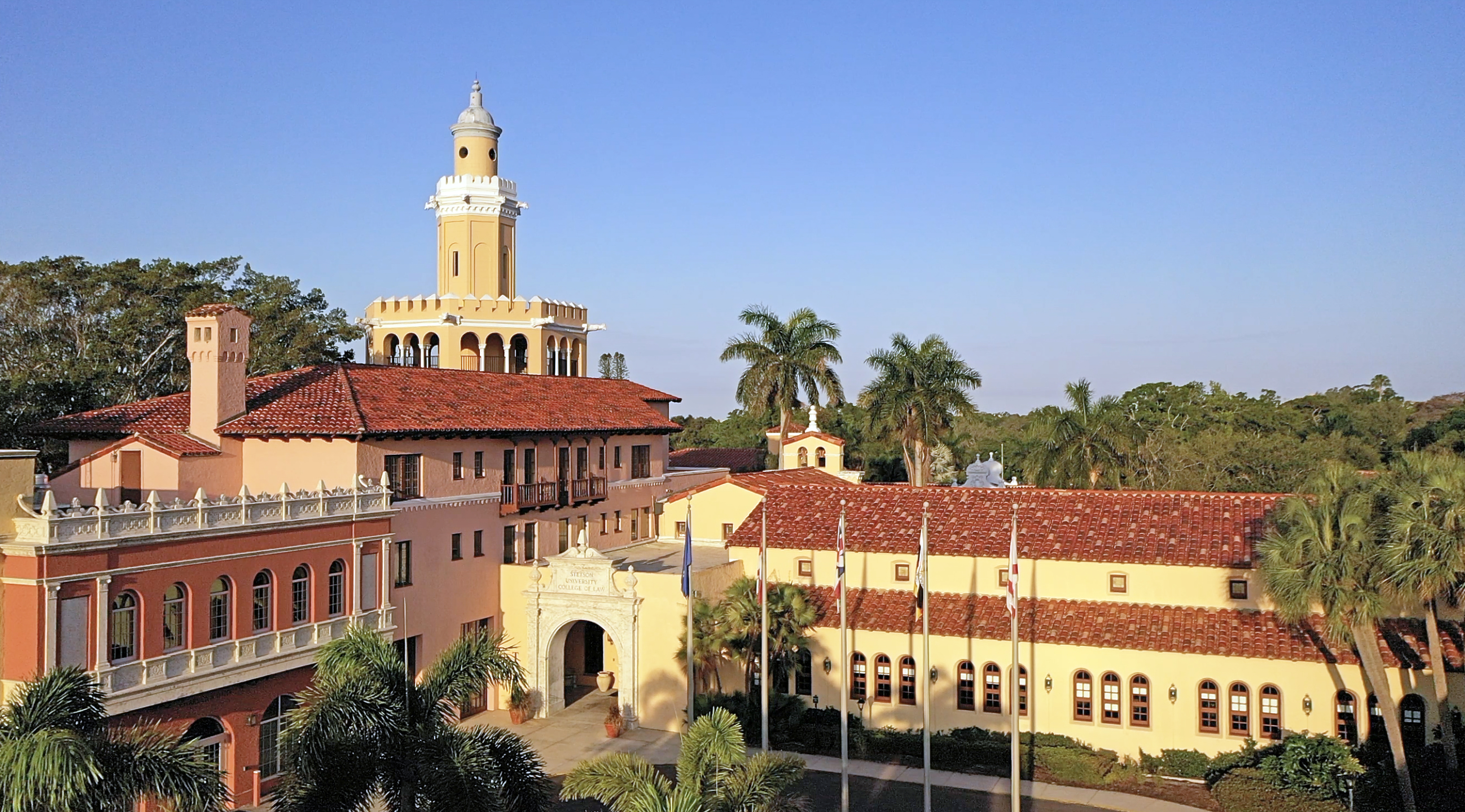 Waterfront college campus buildings in downtown St. Petersburg, Florida