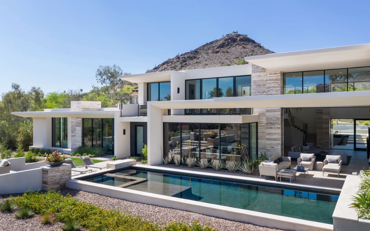 Elevated pool at modern contemporary home