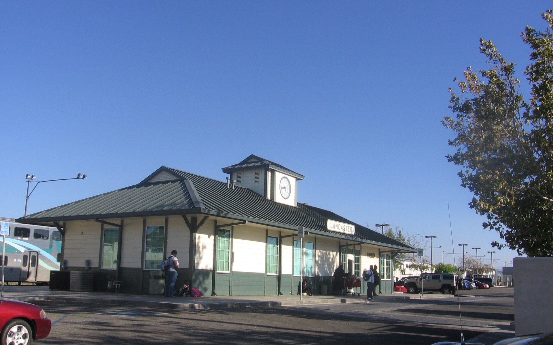 Lancaster Metrolink station on Sierra Highway