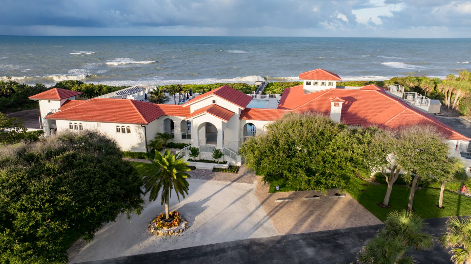Aerial view of the Grand Harbor Beach Club on the Vero Beach barrier island, a luxury community where sellers should carefully vet their listing agent