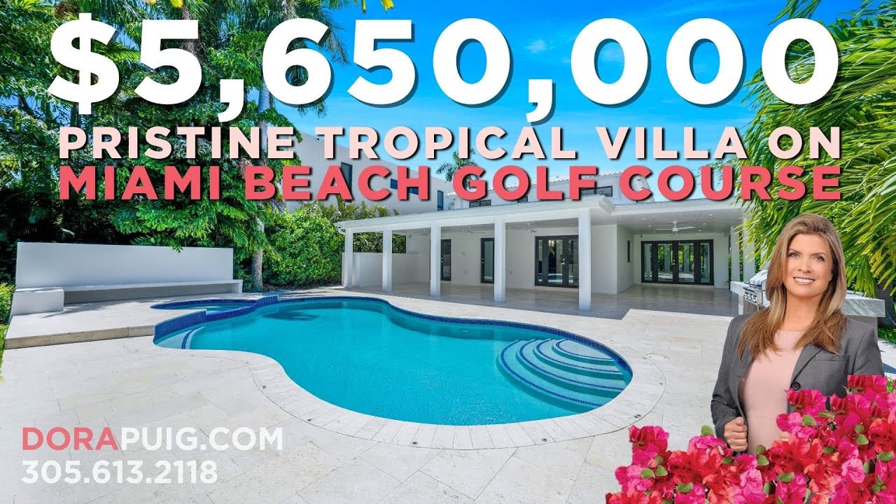 Inside This Tropical Villa on Prestigious Miami Beach Golf Course