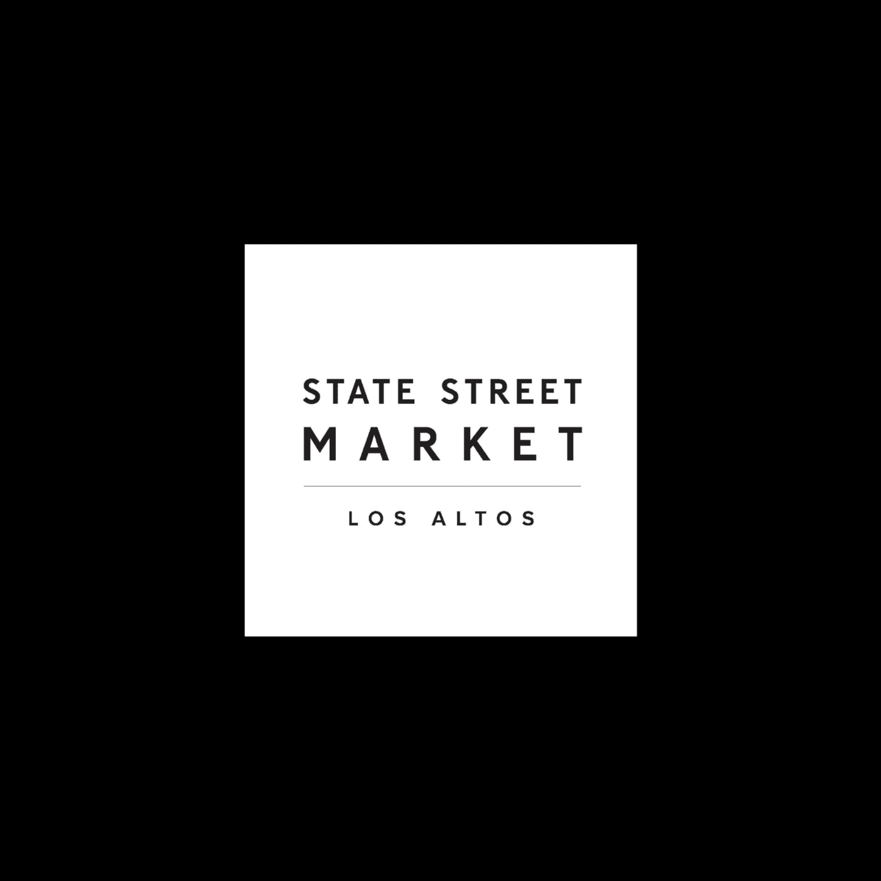 Black Box with the logo of State Street Market, a Los Altos food hall on Susan Sims Broker Associate's website