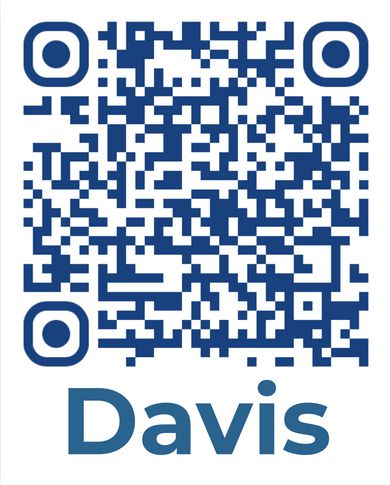A QR code with the text "Davis" below it.