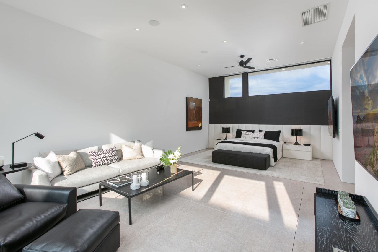 Bedroom in modern luxury home