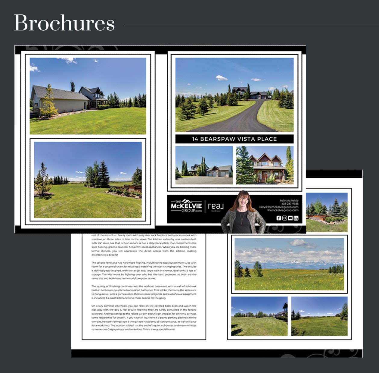 print and digital media of real estate brochure