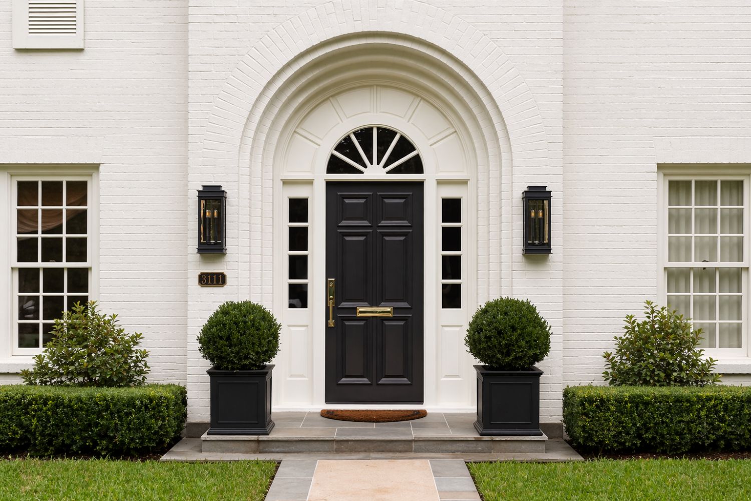 Front door curb appeal ideas for Washington DC homes — classic Georgetown and Upper Northwest DC exterior entrance