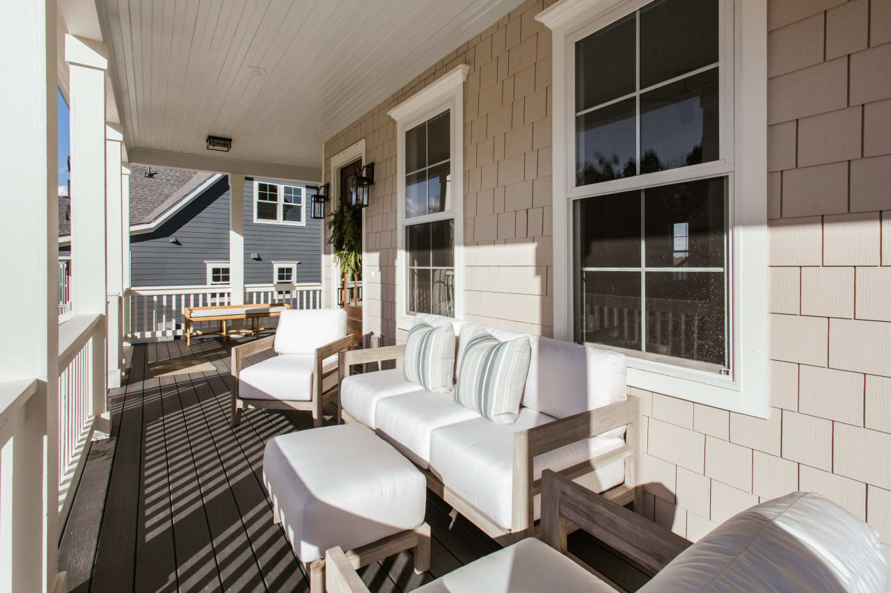 Luxury Home Front Porch Sitting Area