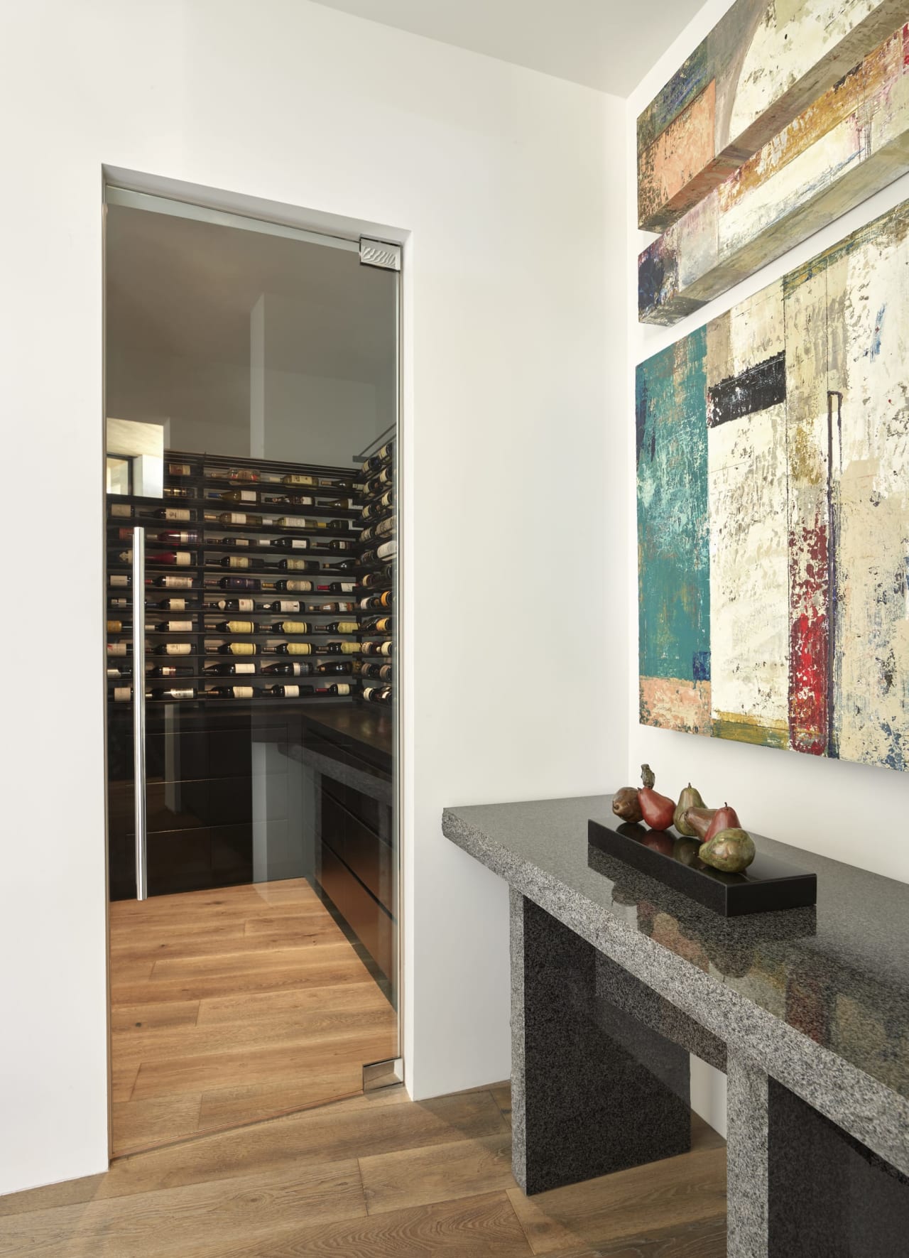 Chilled wine room in luxury modern estate