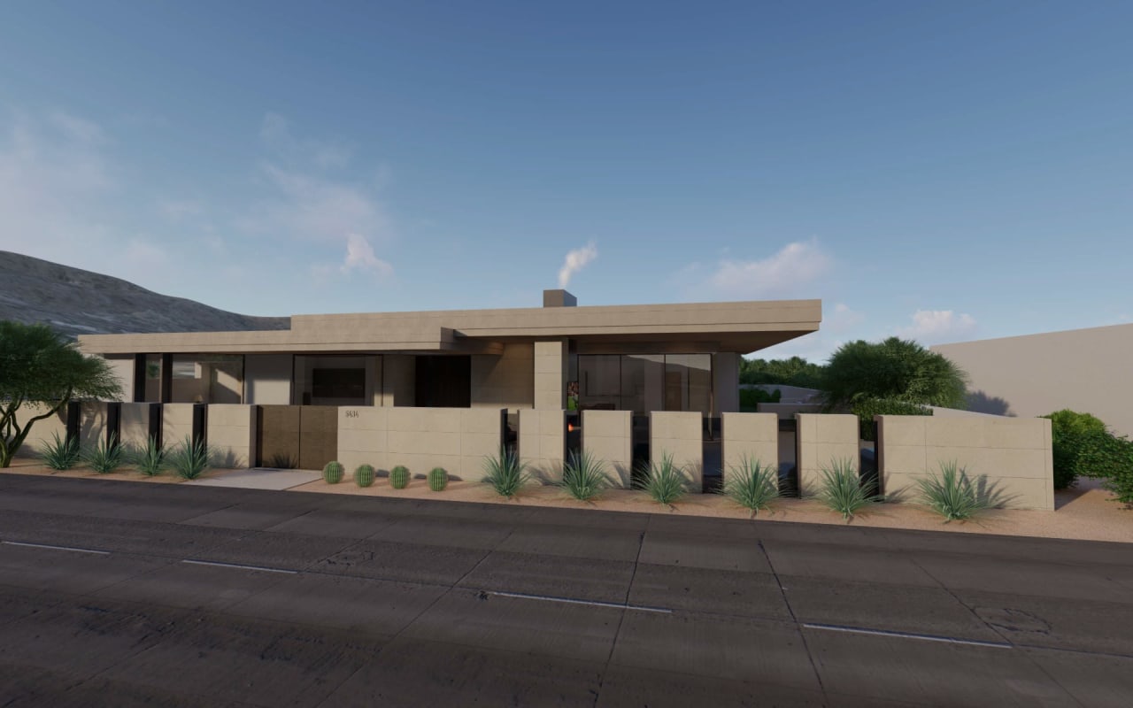 Exterior rendering of new construction home