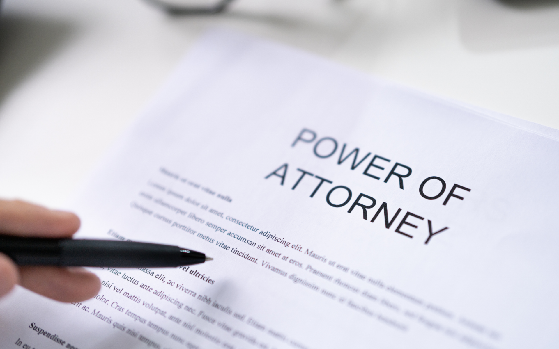 Powers of Attorney reference book and judge's gavel