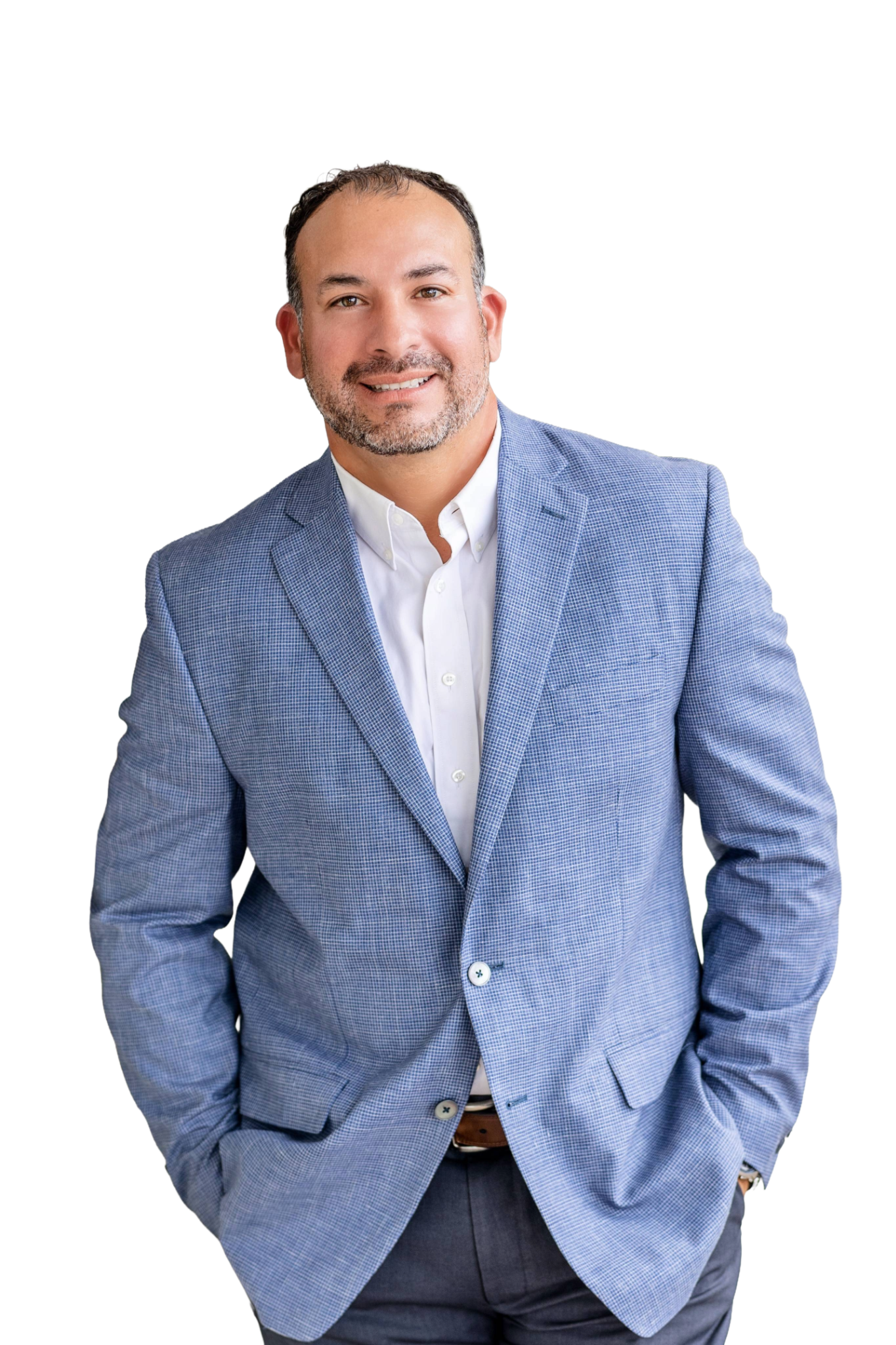 Edwin Zamora in a blue blazer