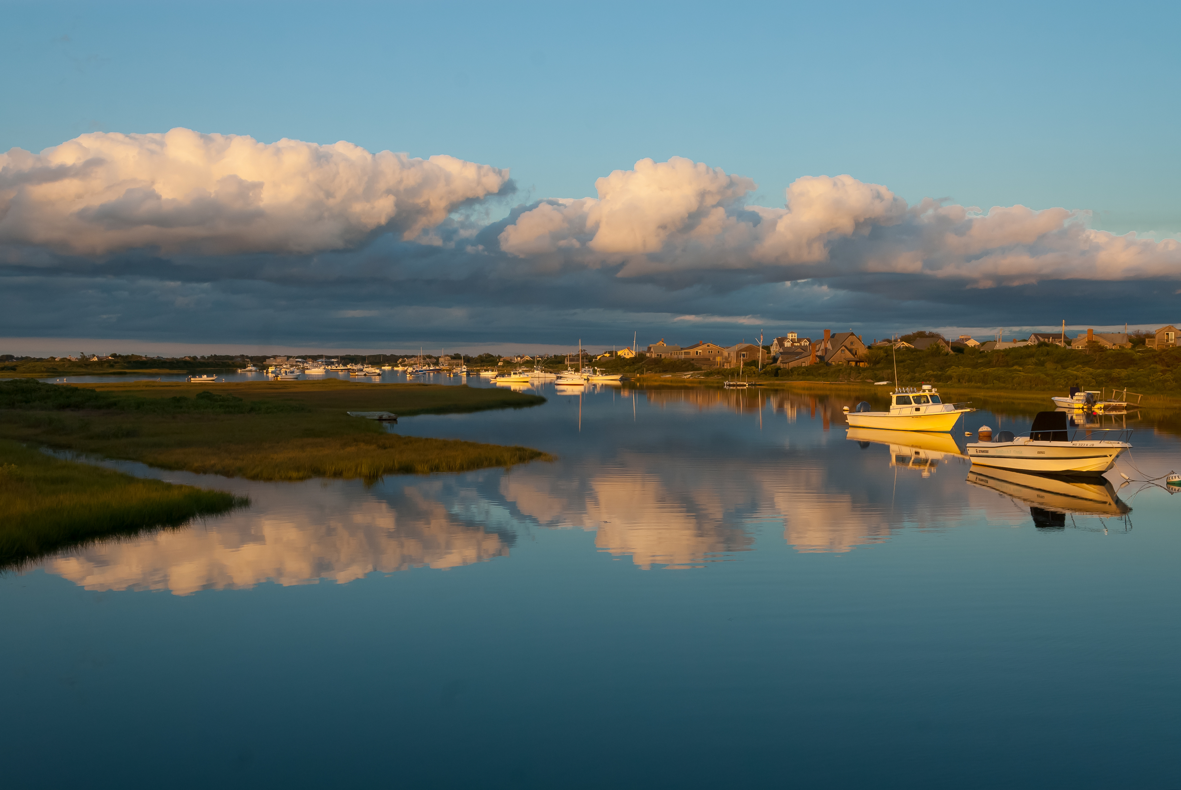 Nantucket Town with cobblestone streets and wharves