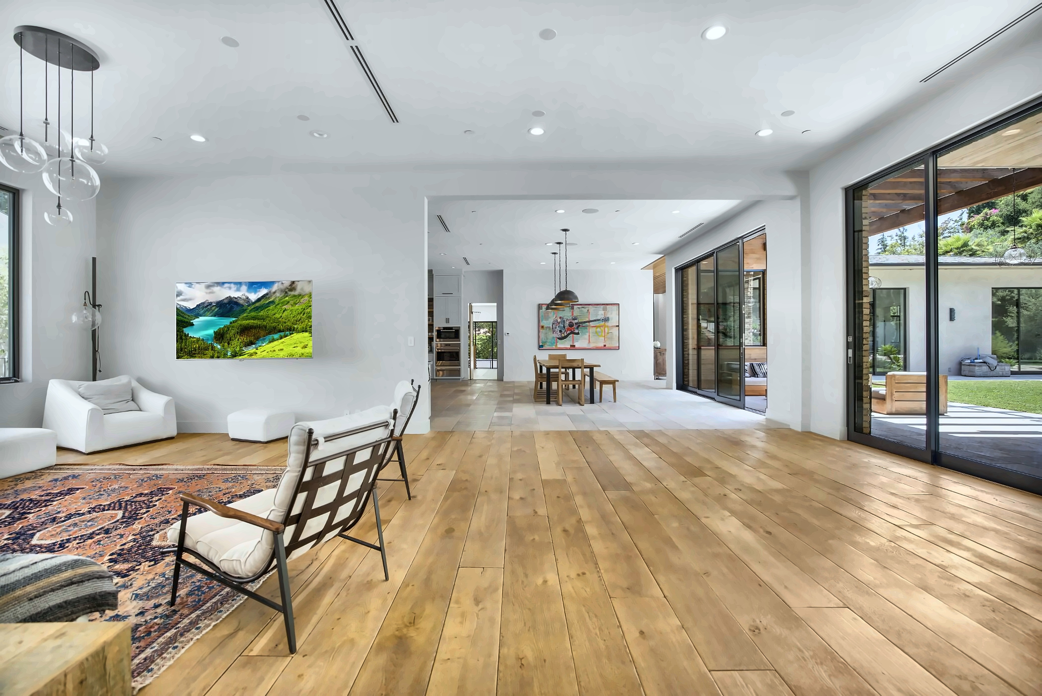 Light-filled Beverly Hills estate living room