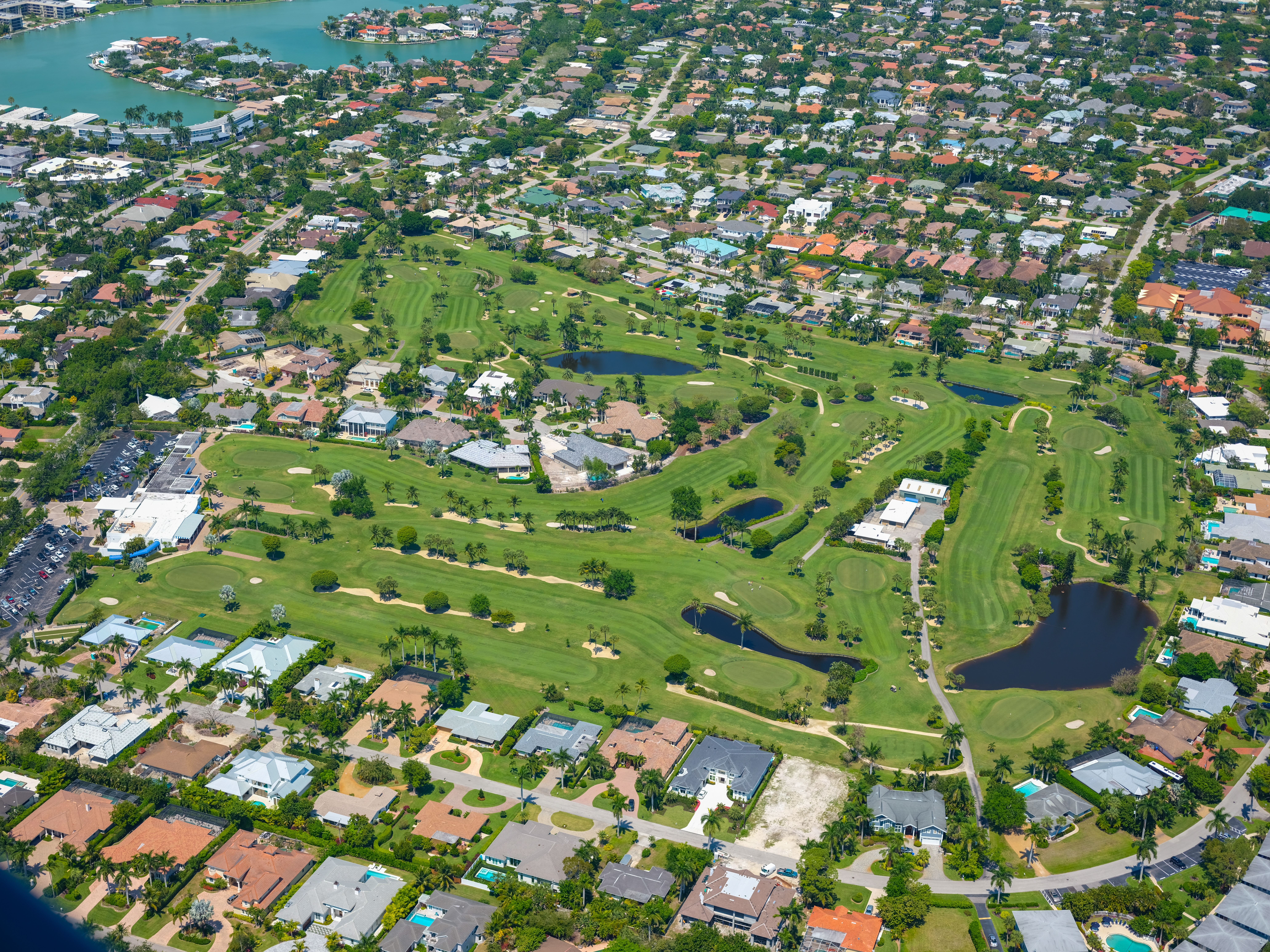 Condominiums and waterfront homes in The Moorings Naples