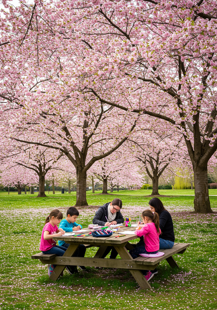 Cherry Blossom Coloring Page 4