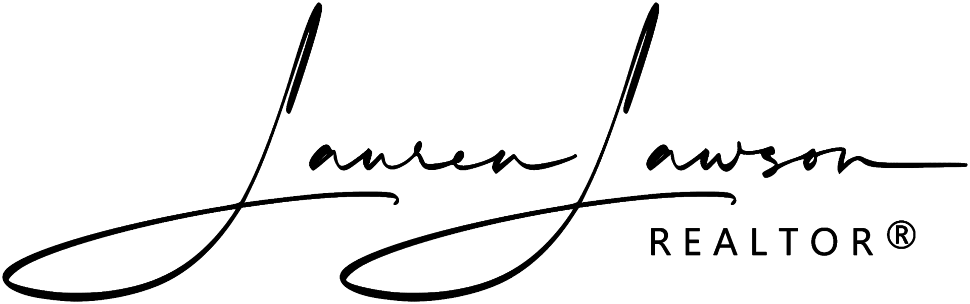 Lauren Lawson REALTOR® black signature logo