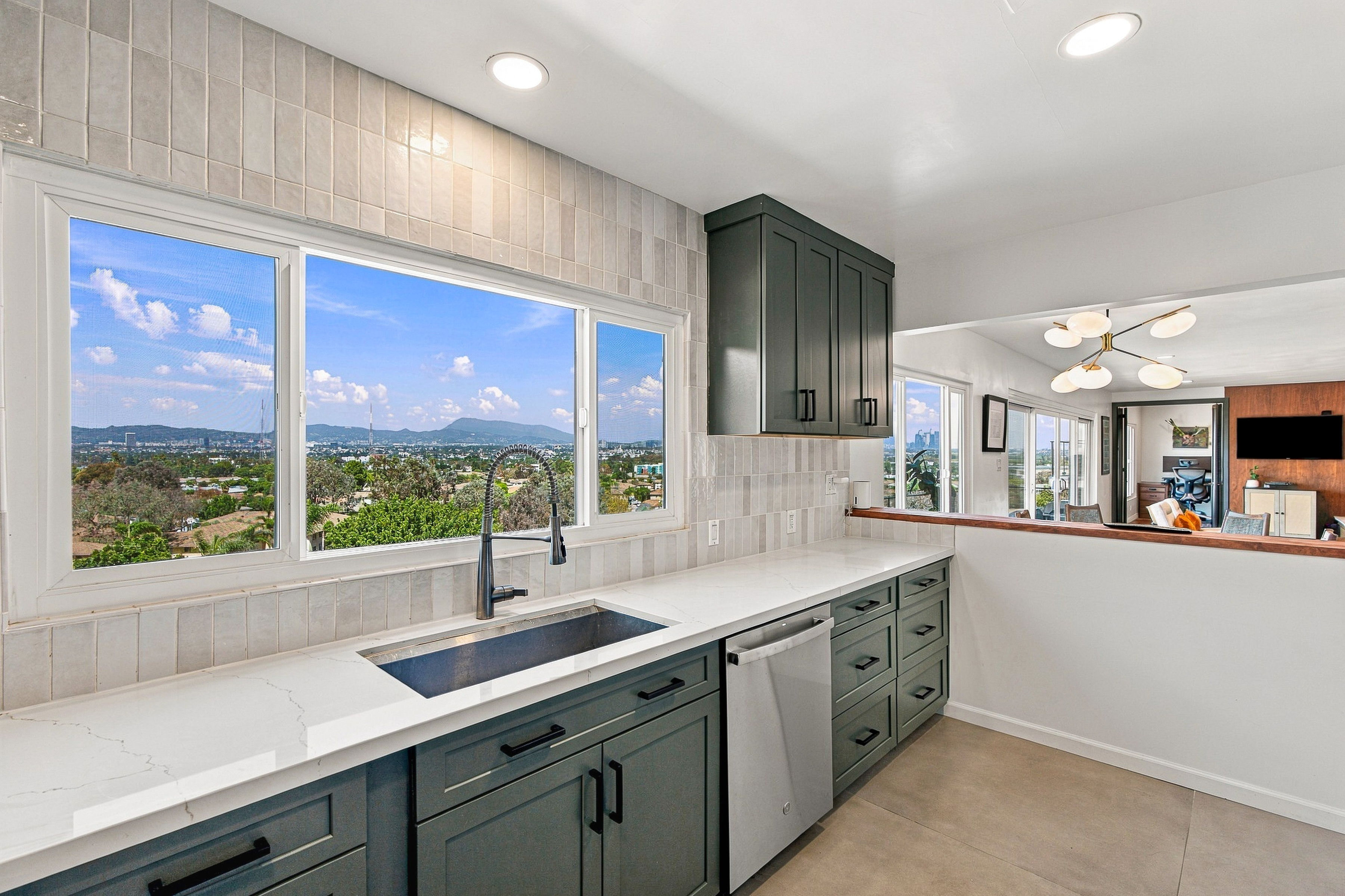 Actual Getzels Group listing photograph showing the updated 4229 Don Diablo Drive mid-century Los Angeles residence