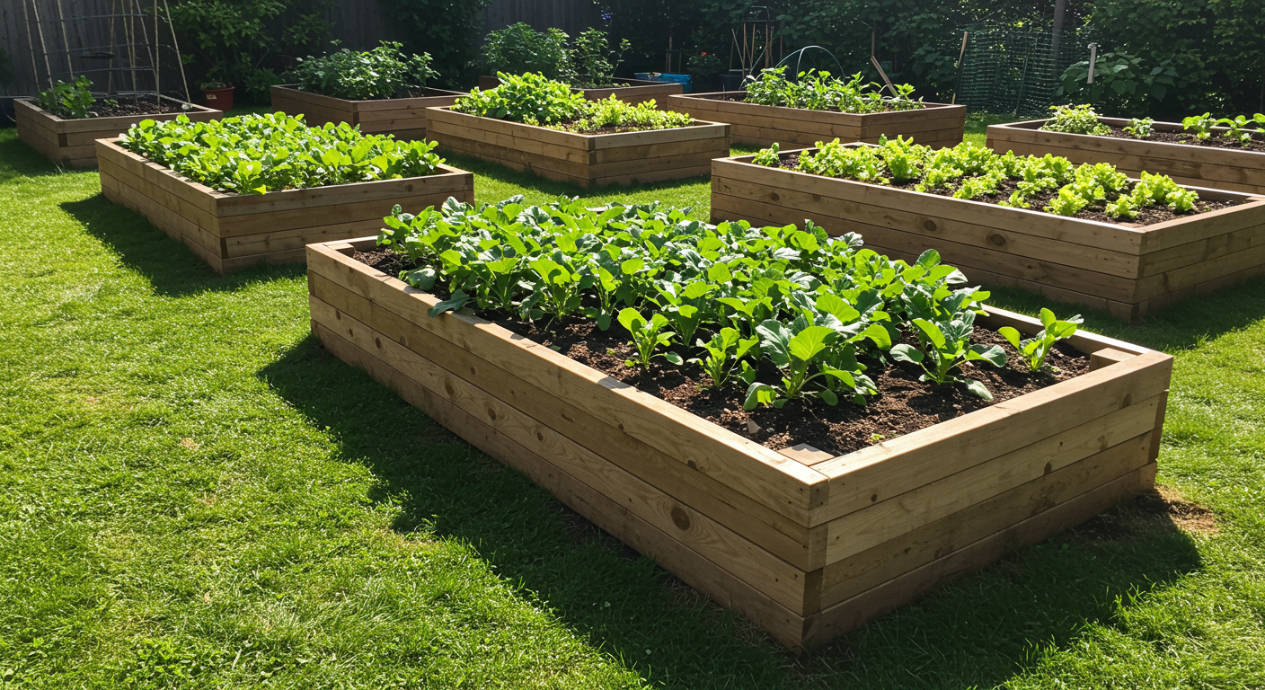 Raised beds. Photo by johnbraid/Shutterstock