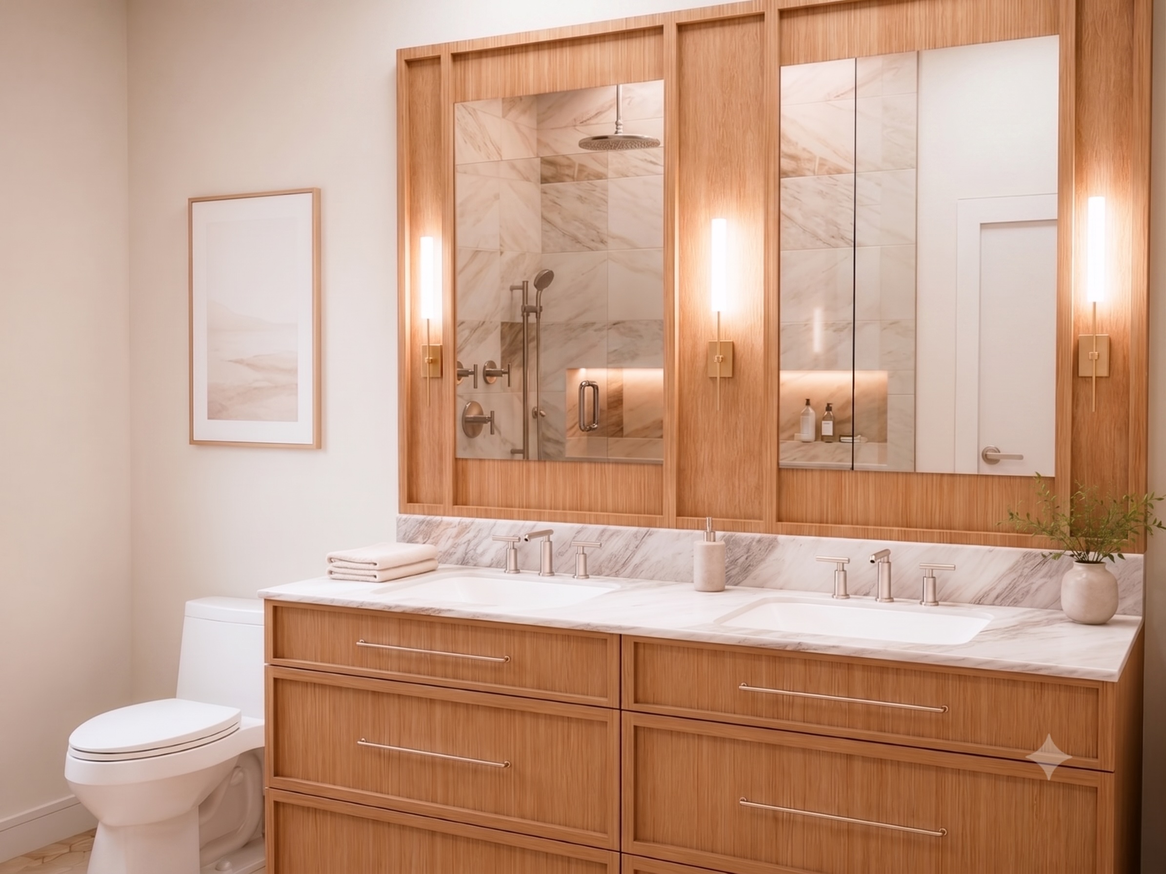 Custom bathroom woodwork