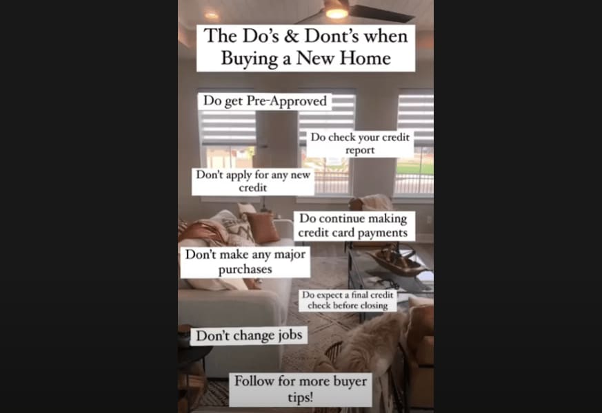 The Dos and Don’ts when buying a home!