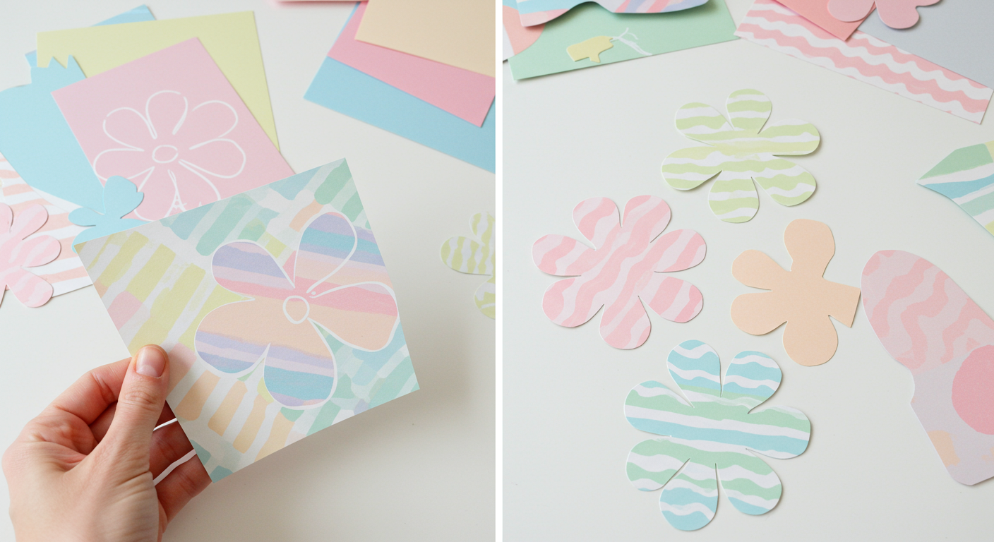 use pattern to cut out flowers