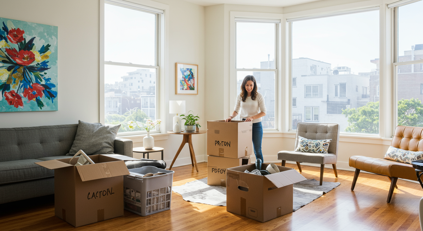 a woman preparing your San Francisco home for the move