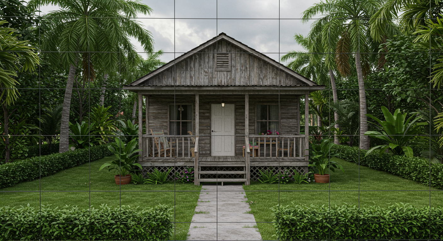 Cottage as seen from the lanai of main home