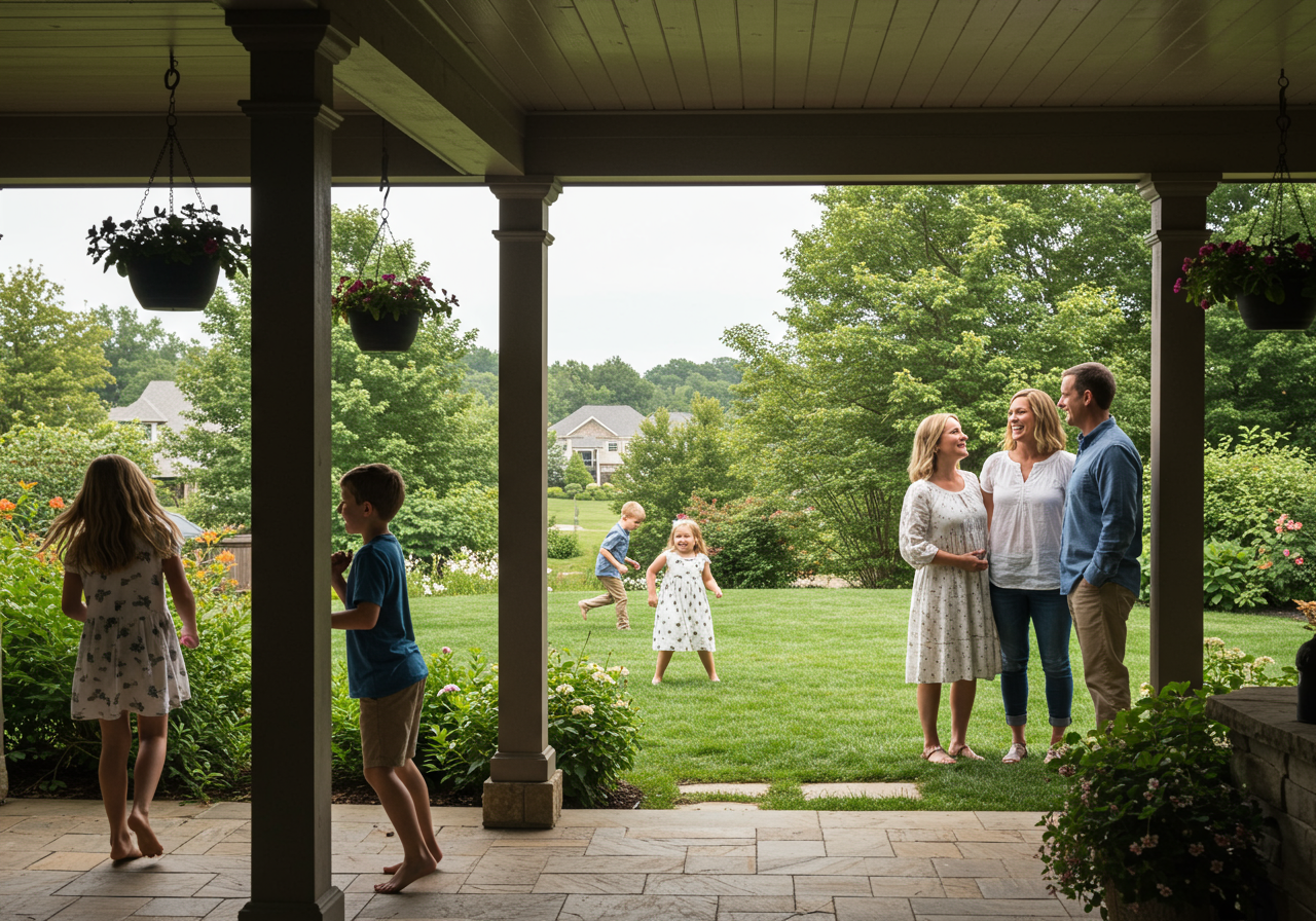 The pandemic made Ms. Patitsas, pictured here with her family, even more intent on staying put in Enola, Pa., near relatives.
