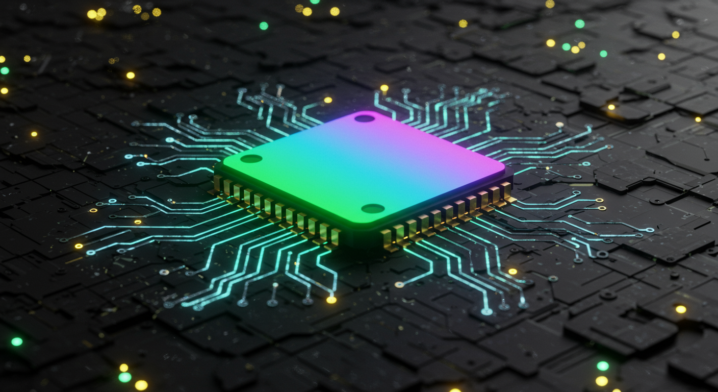 solid state silicone chip representation