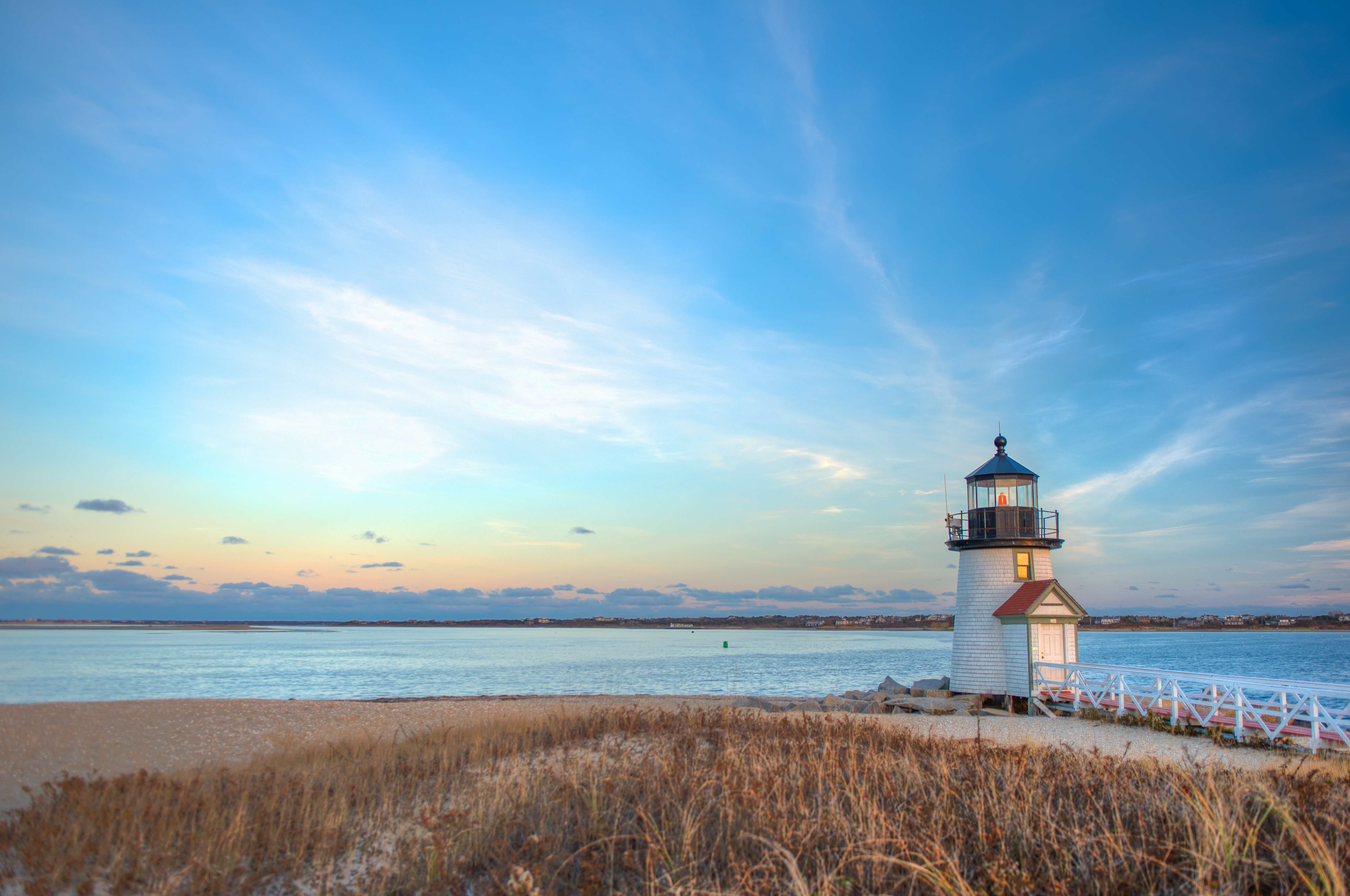 Nantucket Town with cobblestone streets and wharves