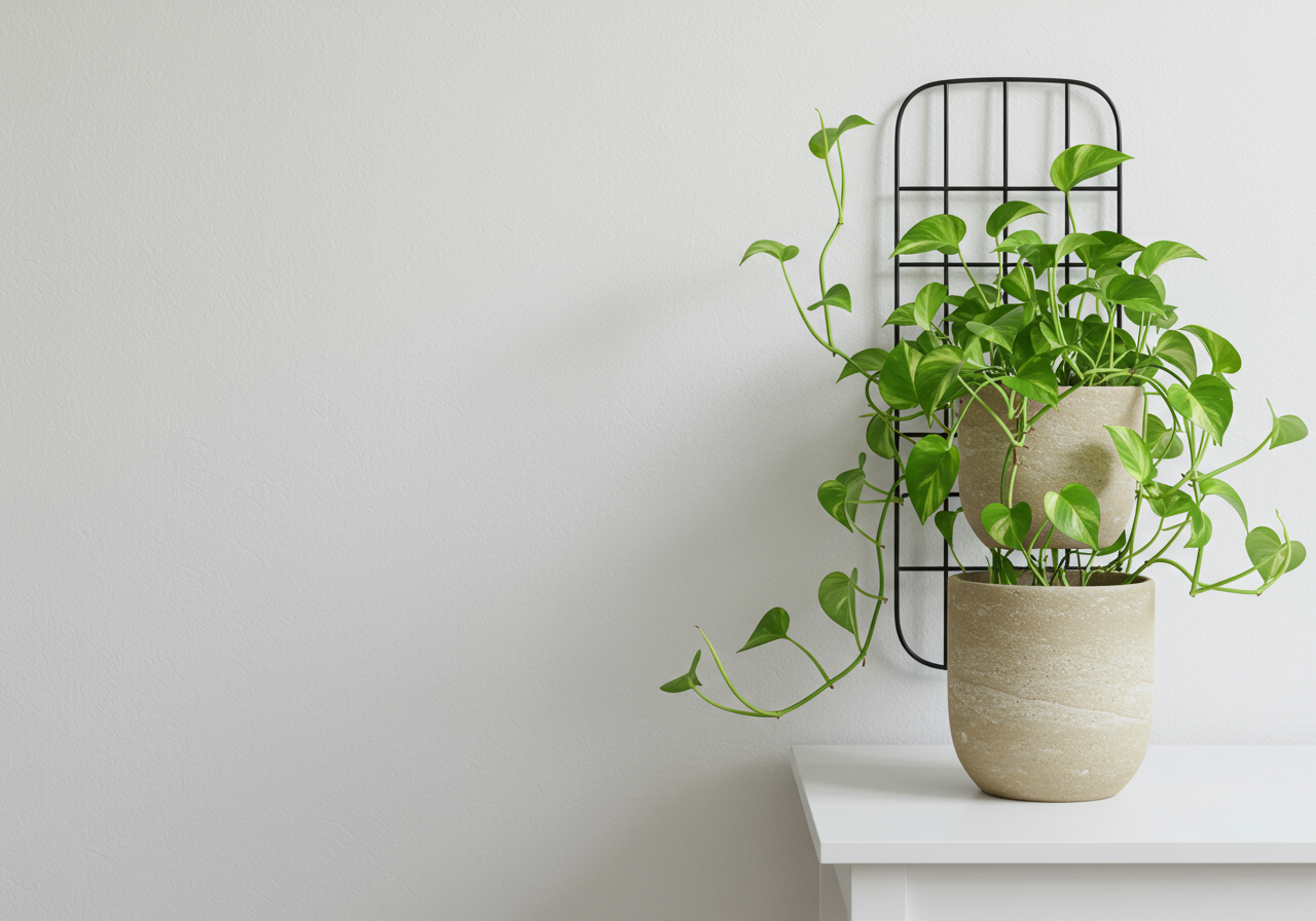 pothos on trellis