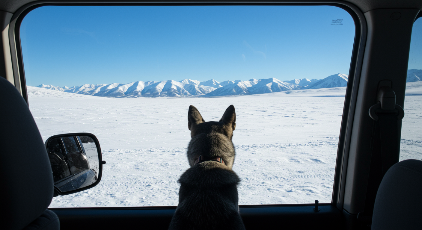 dog looking out car window