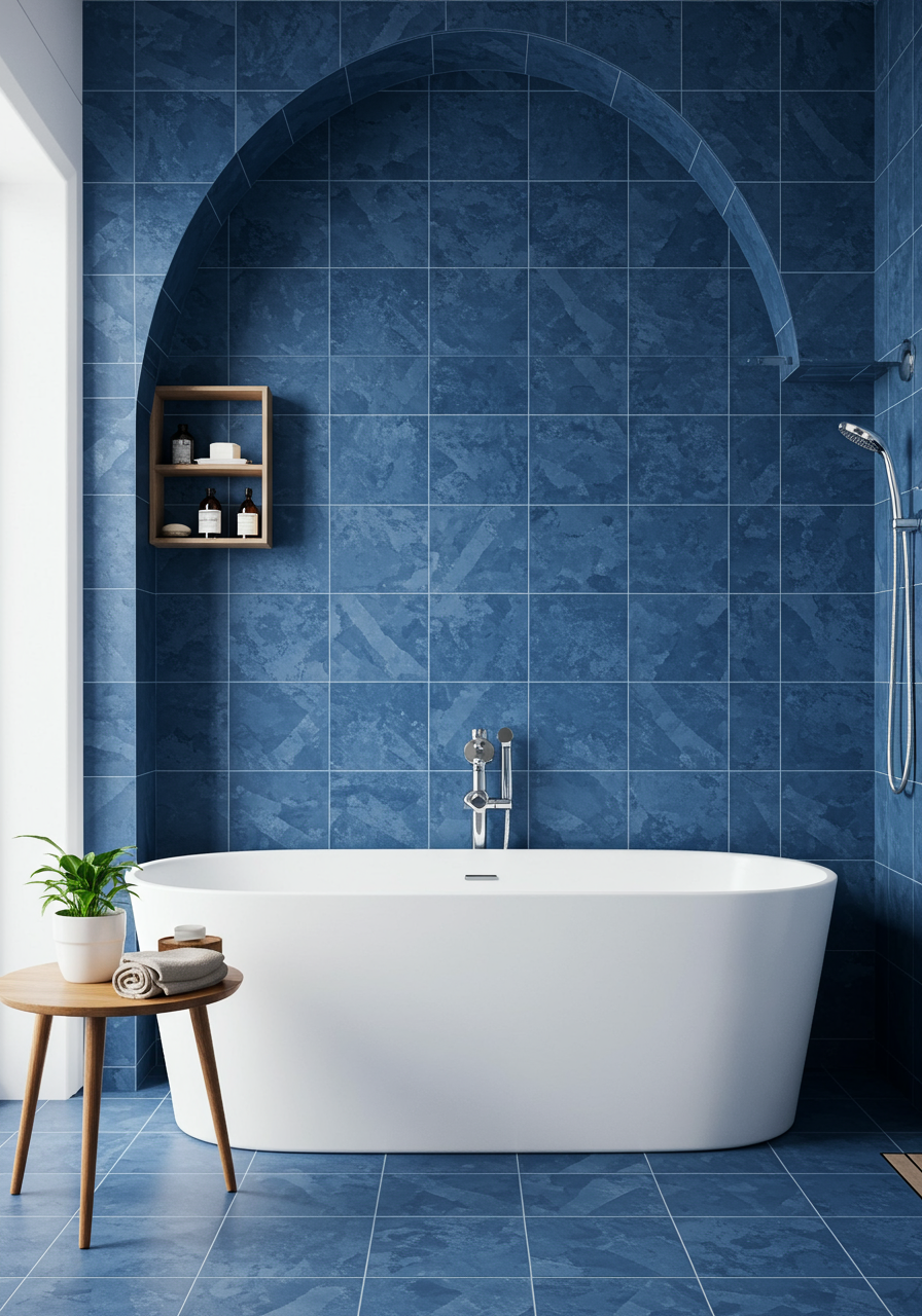 While this is a full-sized bathroom, West says that the same principles should apply to a powder room: add dimension and detail wherever possible. She thinks using matte black finishes adds more drama, too.&nbsp;