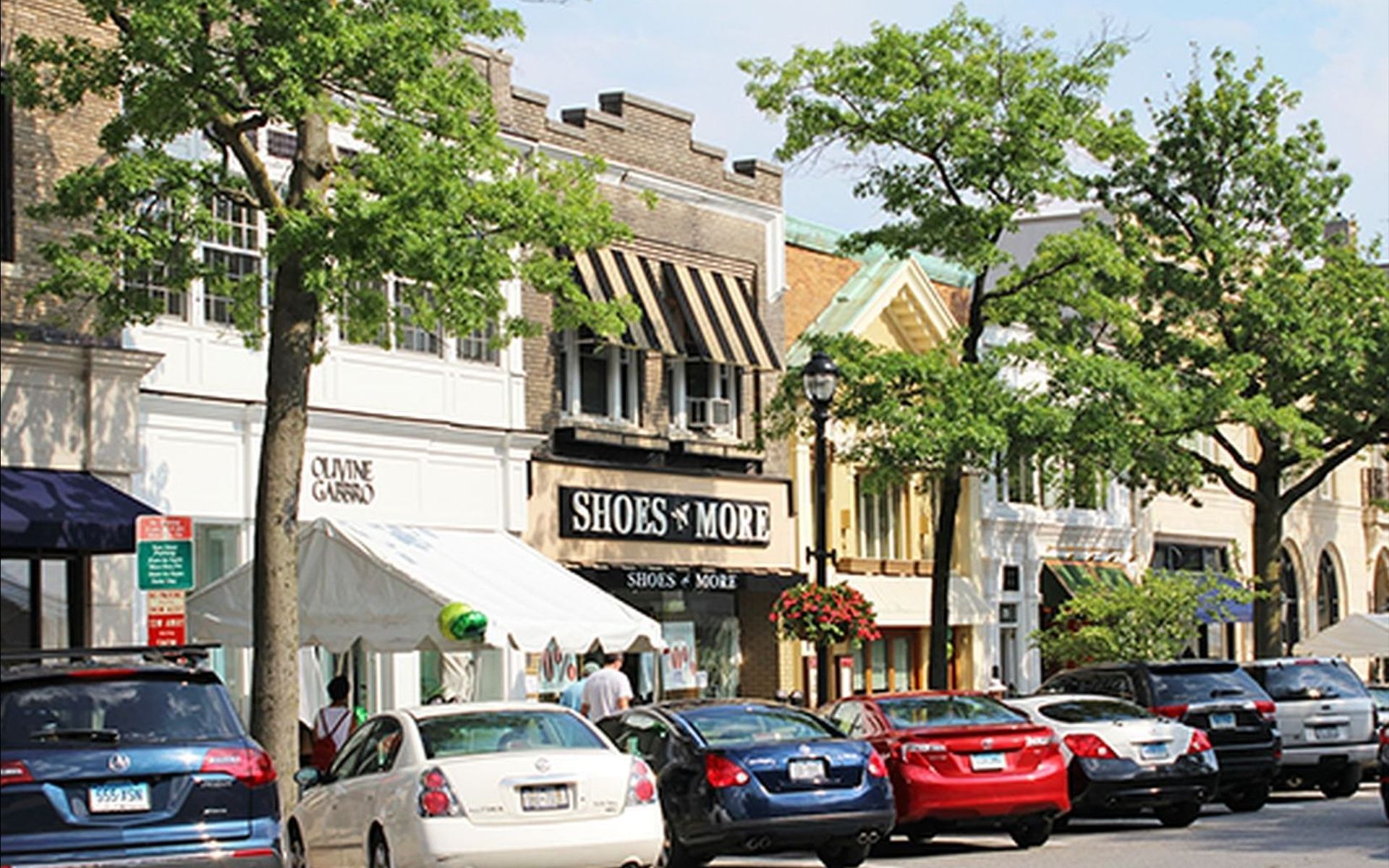 Glenville village center, mill buildings along the stream