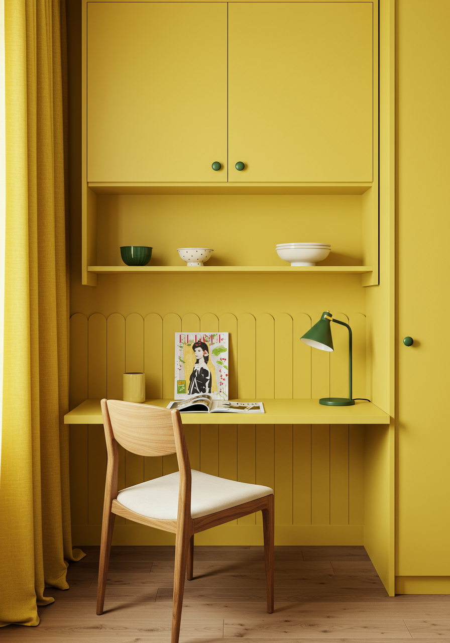 Image may contain Corner Lamp Indoors Interior Design Chair Furniture Shelf Closet Cupboard Desk and Table