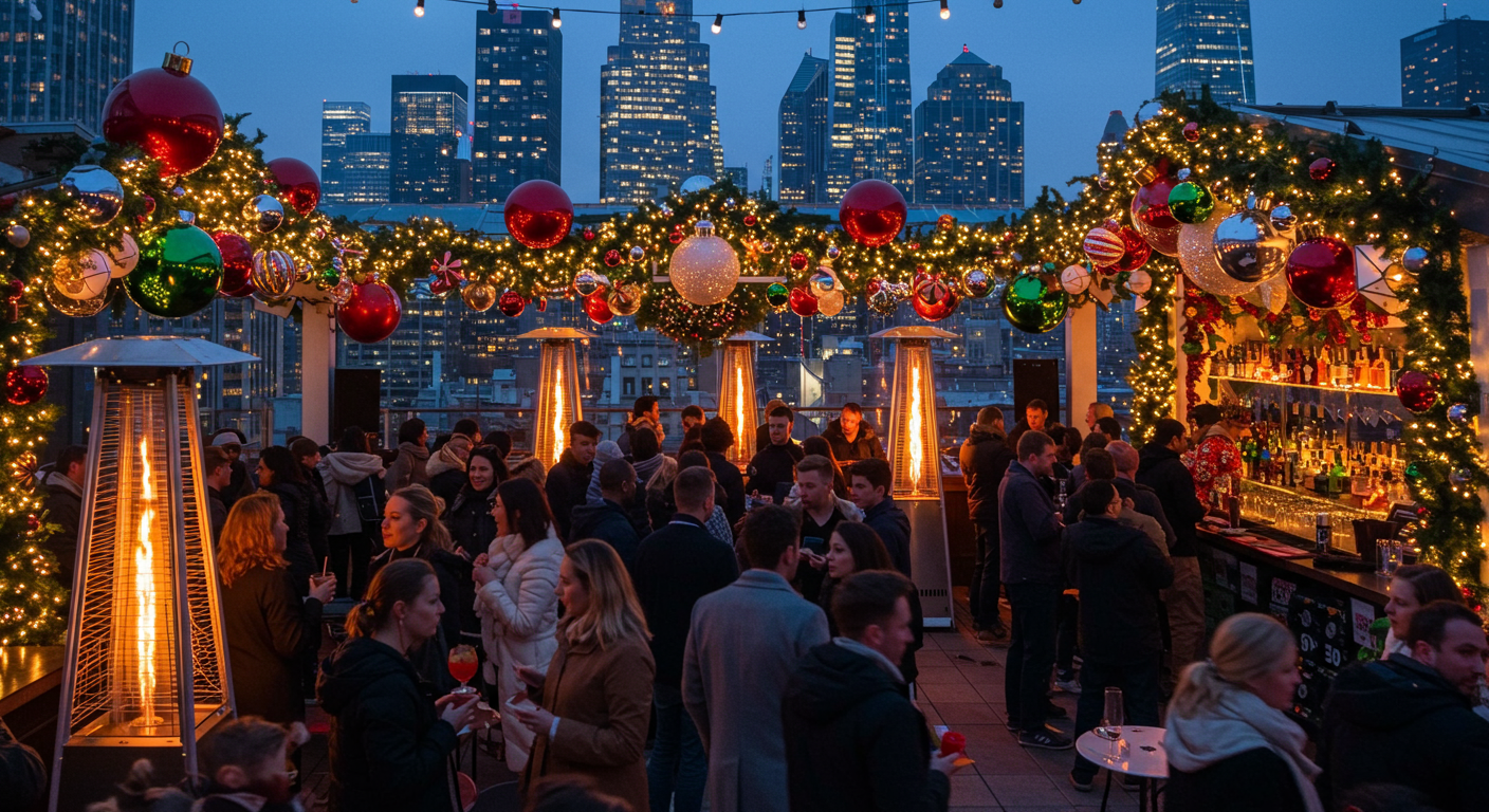 Image of Buddy's Rooftop Christmas Bar @ Huey Luey's
