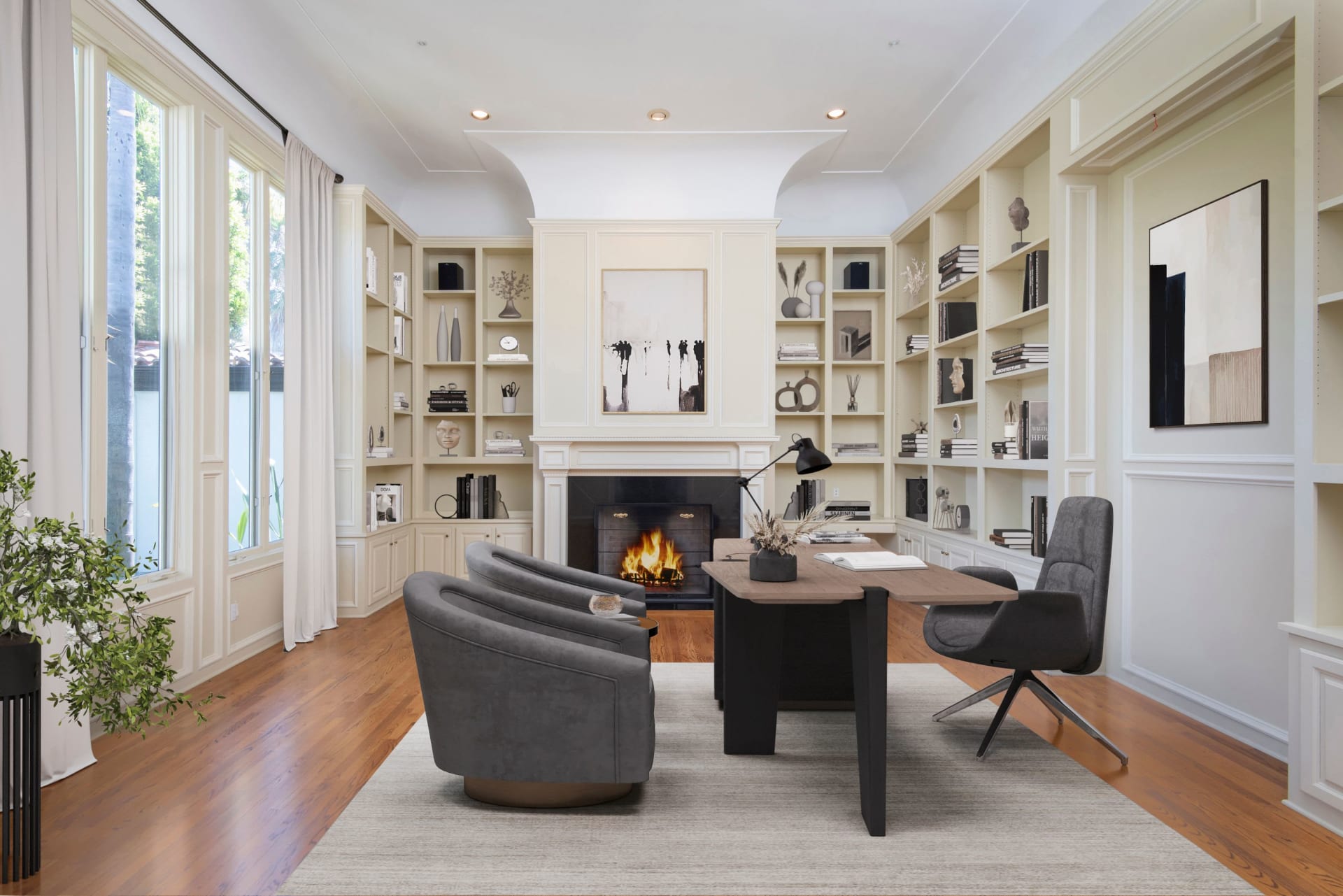 Library + Office