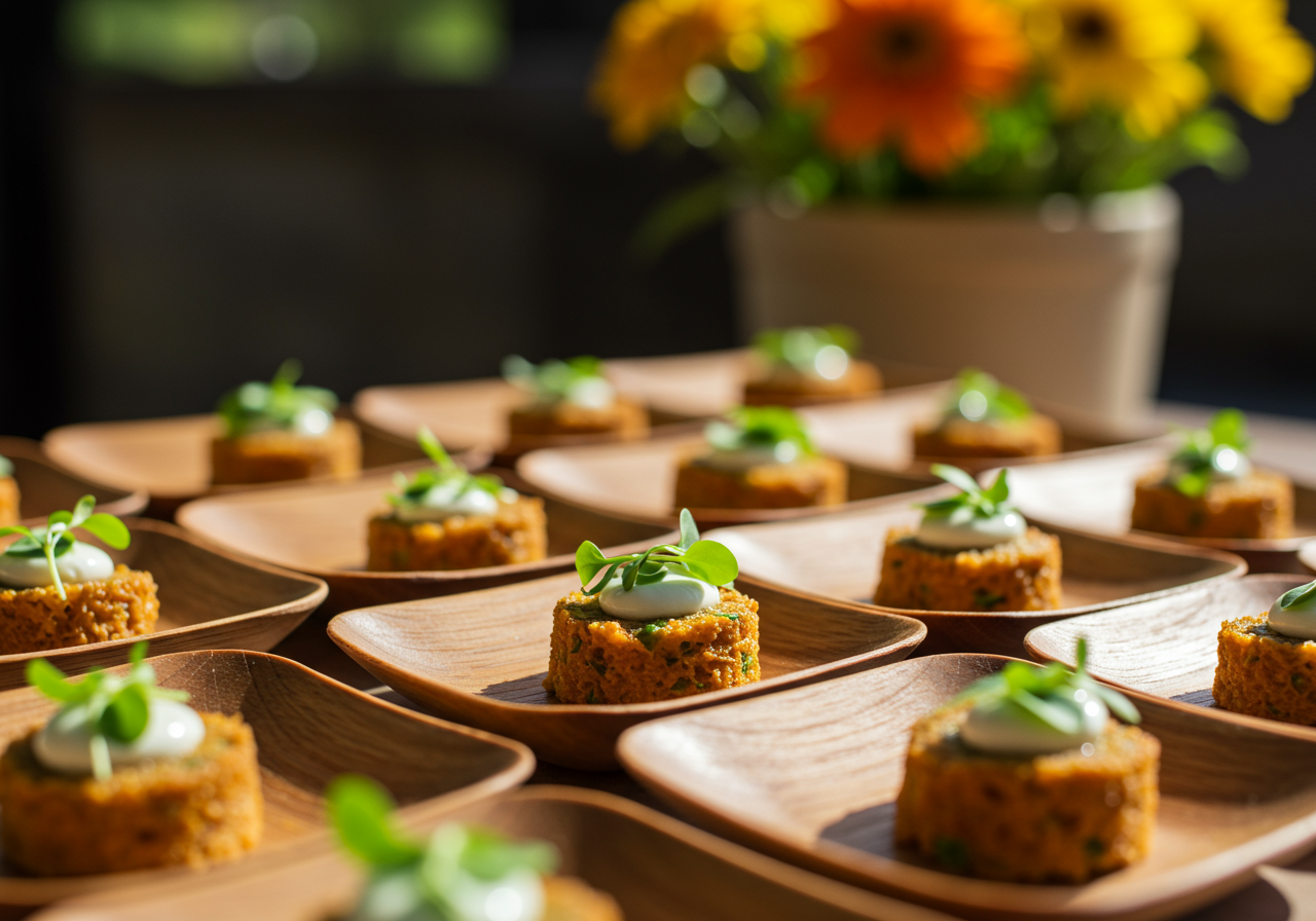 plates of a small cake ready to be served