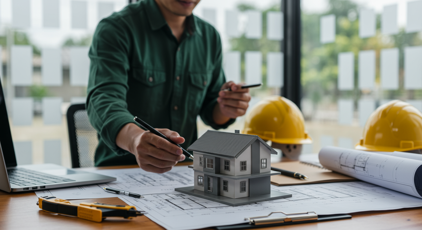 Property Developer Inspecting Model