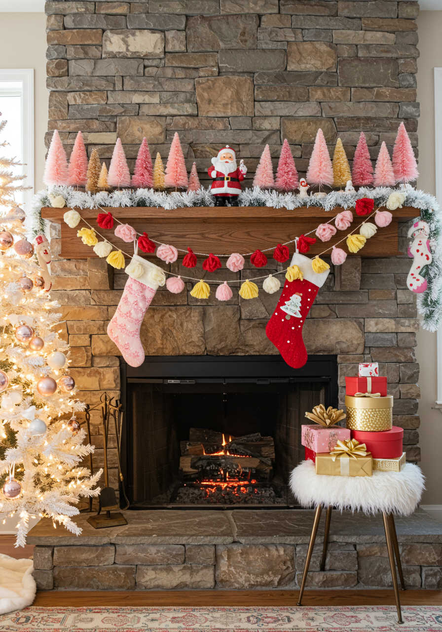 winter crafts finger knit garland