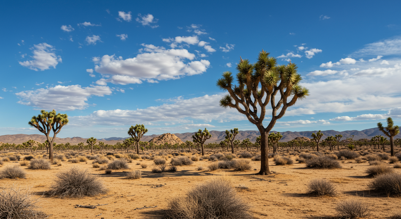 Desert landscape in Yucca Valley, CA