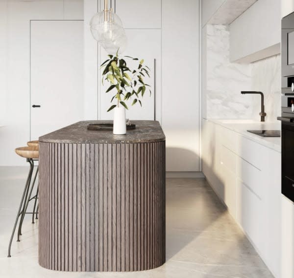 Modern Kitchen Island White Kitchen