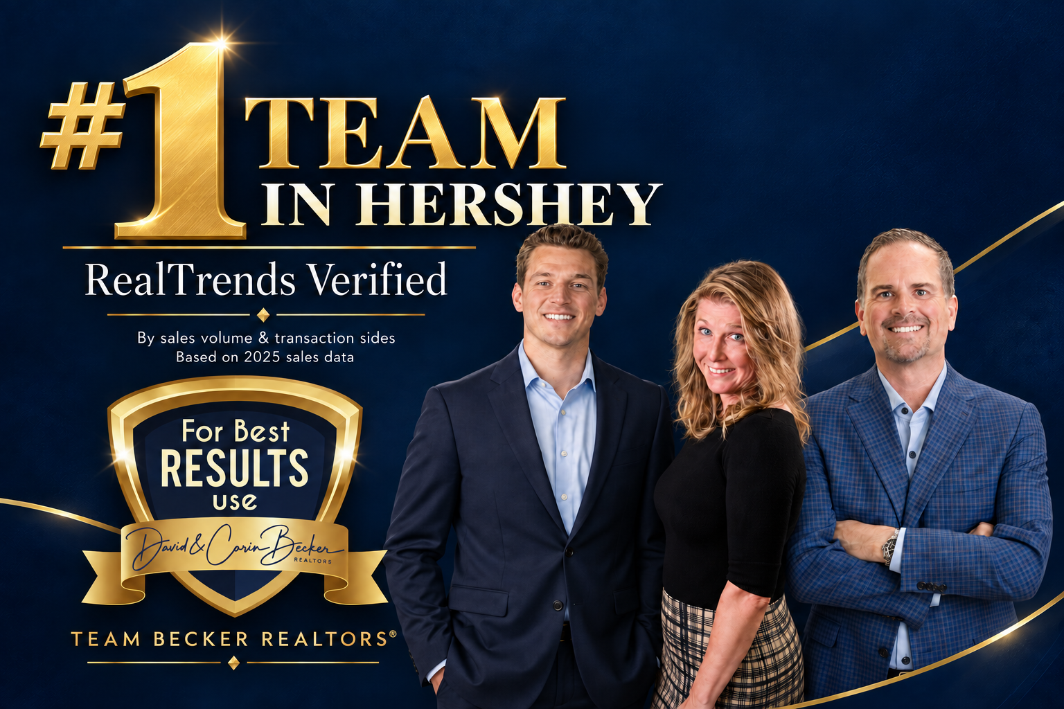 Team Becker: #1 Team in Hershey, RealTrends Verified, based on 2025 sales data