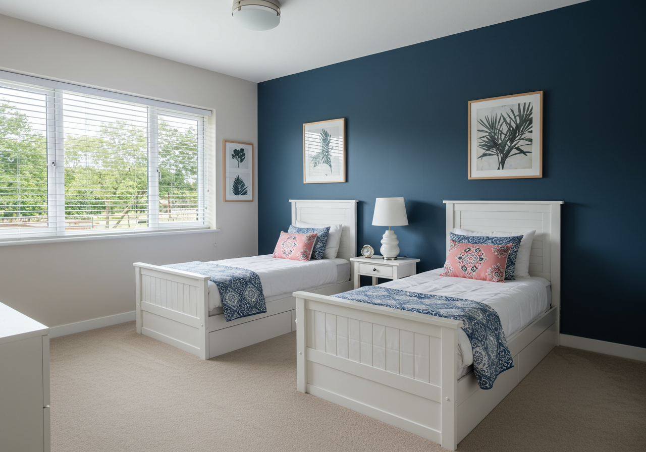Blue Interior Paint in Colorado Kids Room - Color of the Year