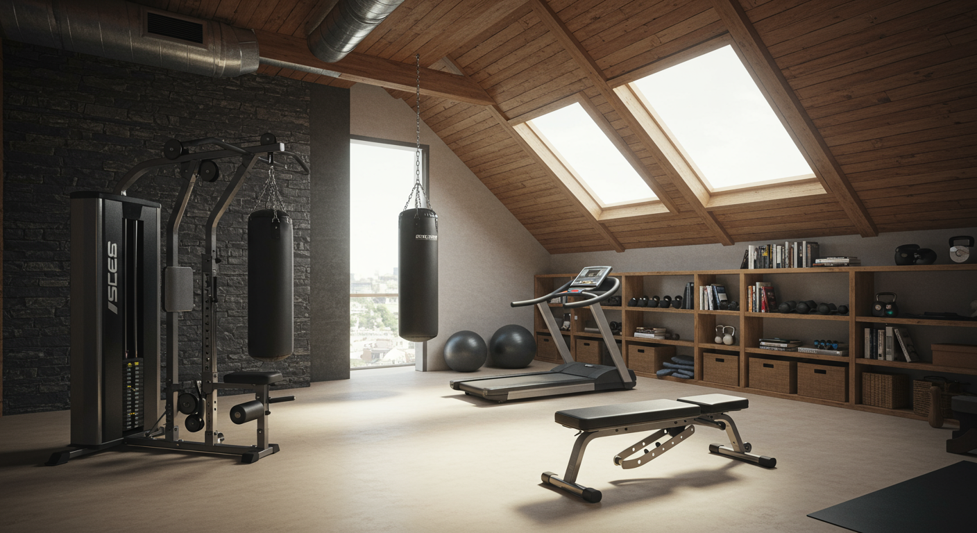Home Gym Room in the Attic