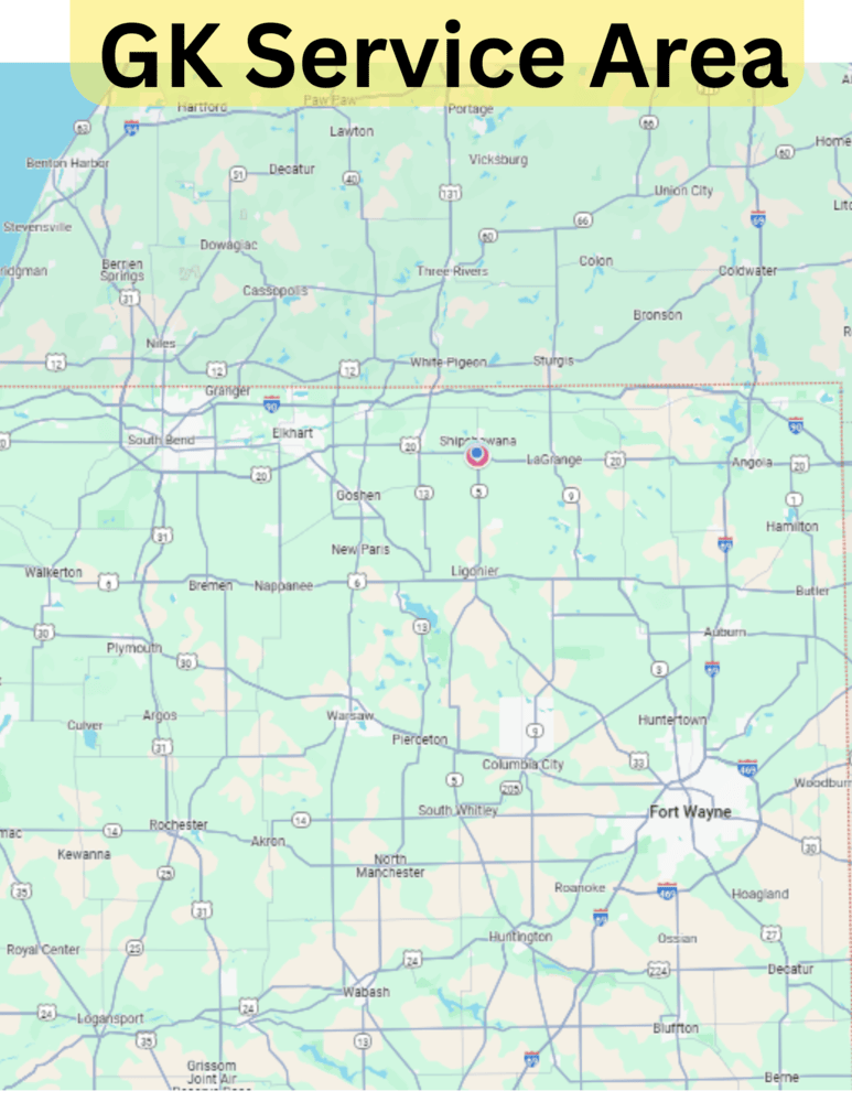 Gold Key Service Area Map