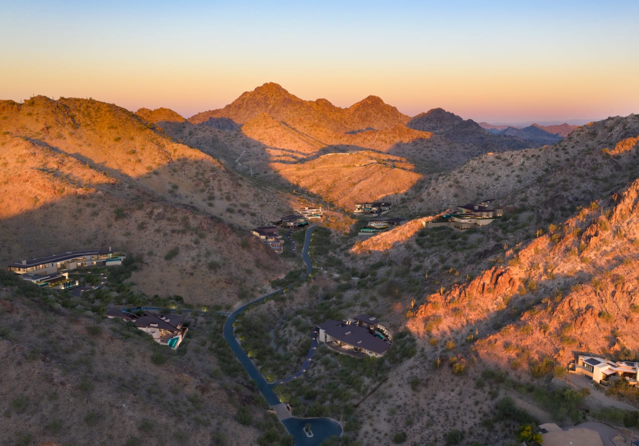 Aerial of Crown Canyon in Arizona, A Private Community